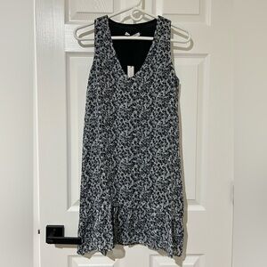 NWT three eighty two revolve ruffle sleeveless shift dress XS black cheetah